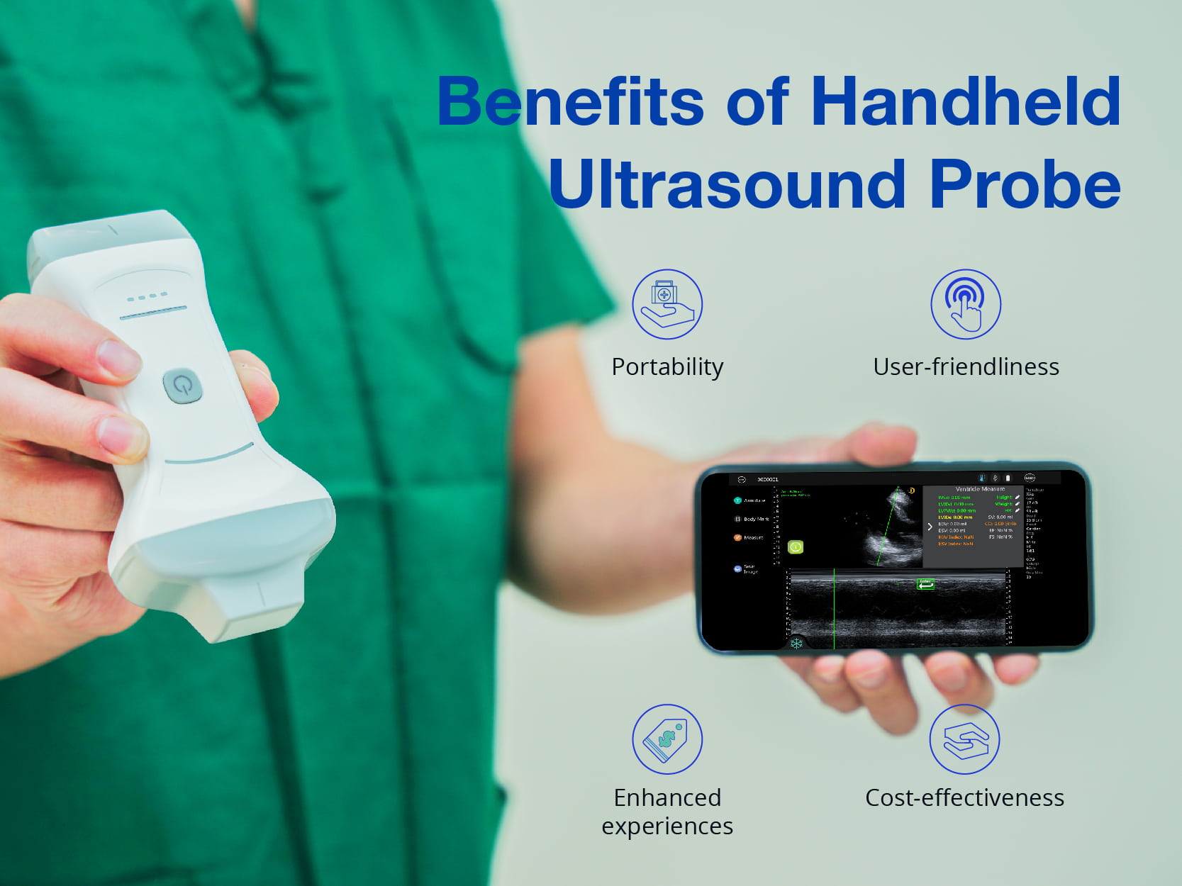 Benefits of handheld ultrasound probe